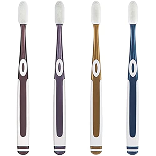 TEONEI Extra Soft Silicone Toothbrush 4 Pack