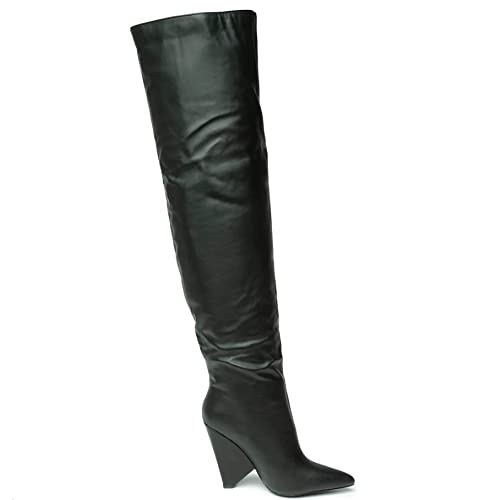 Liliana Women's Over The Knee Thigh High Wedge Heel Boots