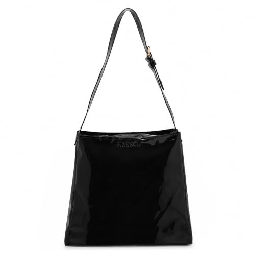 Image of Tote Bags for Women, Premium Shoulder Tote | Elegant PU Leather Purse | Spacious Everyday Carry with Adjustable Strap for Office, Shopping & Travel | Black