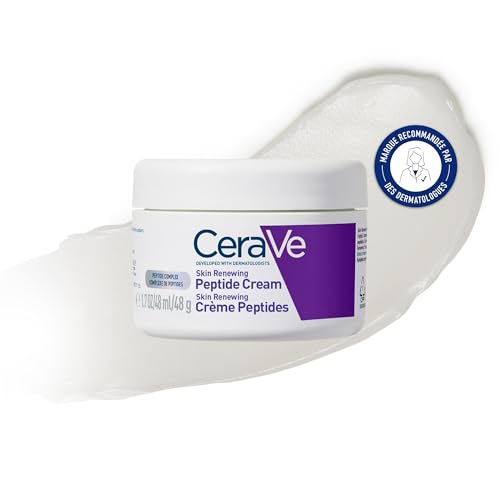 Crème nuit CeraVe peptides anti-rides visage pour retrouver une peau ferme et rebondie
