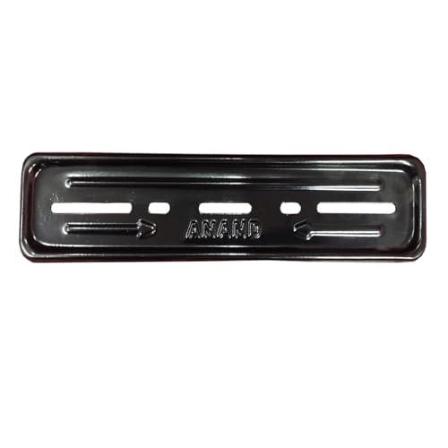 Image of Metal Number Plate Frame(Set of 2 Front & Rear) Bike Number Plate (Iron 30 cm x 1 cm) for All Bike (Black)