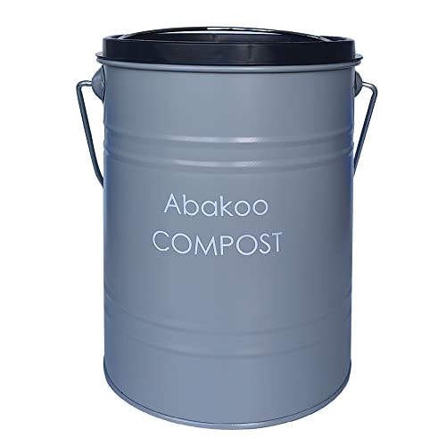 Abakoo-Stainless-Steel-Compost-Bin-Premium-Grade-304-Stainless-Steel-Kitchen-Composter-Includes-4-Charcoal-Filter-Indoor-Countertop-Kitchen-Recycling-Bin-Pail-10-Gallon-Gray