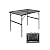 Moosinily Camping Table 3FT Grill Table Foldable Folding Table Picnic Portable Stand Mesh 2 Height Adjustable Outdoor Card BBQ RV Black 35.2×23.6 inch