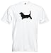 T-Shirt Herren Weiss - Basset Hound - S