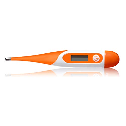 Dyyicun12 Thermometer, Electronic Digital Soft Head Thermometer Ears Oral Temperature Measurement Tool Orange