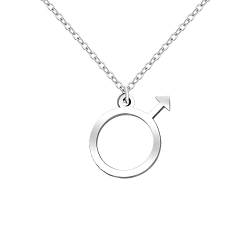 Stainless Steel Male Mens Symbol Pendant Necklace for Men
