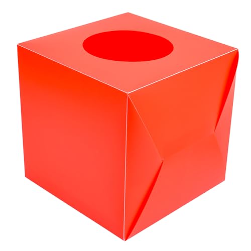 DIYEAH Urna Elettorale in Plastica 7.1 Pollici Scatola Per Estrarre Biglietti Lotteria Con Fessura Per Voti E Donazioni Contenitore Rosso Per Feste E Riunioni Aziendali