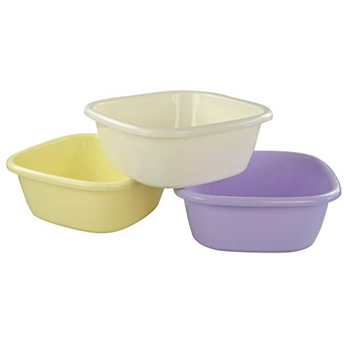 Eudokky Barreño Plastico de Colores, Pequeño Lavabo Barreño, 3 Paquetes