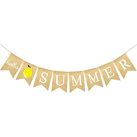 FAKTEEN Hello Summer Jute-Banner mit Zitronen-Wimpelkette Cover
