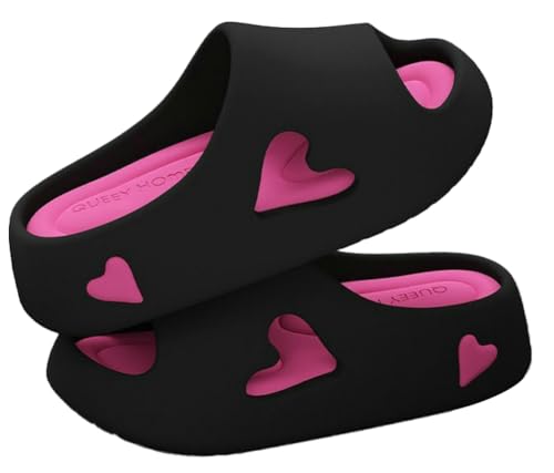 Caistre Pillow Slippers for Women Non Slip Cloud Slides Shower Shoes Thick Sole Bathroom Sandals Shower Slippers House Shoes Sandals