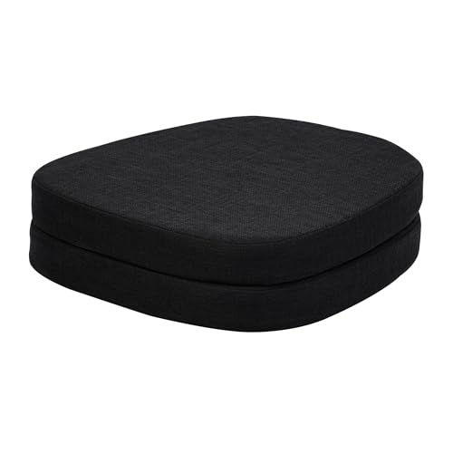 Image of baibu 14x14 Memory Foam Metal Chair Cushions Set of 2, Dual-Layer Design Non-Slip Metal Dining Chair Pads Kitchen Seat Cushion with Machine Washable Cover, 2 Counts, Black