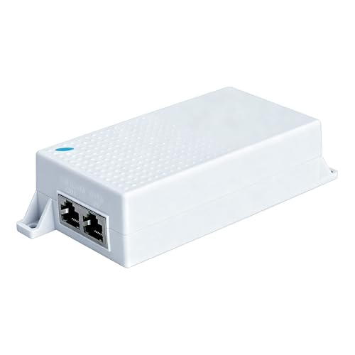 Image of PoE++ Injector 10G, Power Over Ethernet Plus Adapter, White | 1G /2.5G /5G /10Gbps, 802.3af /at /bt, Delivers 15.4W /30W /60W, Up To 100 M (328 ft), Ultra-High-Speed and High-Power Devices