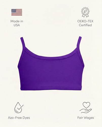 Image of City Threads Girls Bikini Top Only UPF 50+, Bathing Suit Top for Girls, Made in the USA