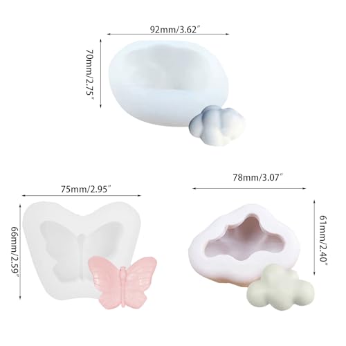 Molde de silicona para cubitos forma mariposa 75x66mm miniatura 6