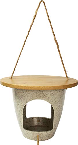 Preisvergleich Produktbild dobar 10200e Vogelfutterspender Eco - Vogelfutterstation aus Recyclingmaterialien - Futtersäule aus Pflanzenfasern für Wildvögel - 100% biologisch abbaubar - 18 x 18 x 13,8 cm