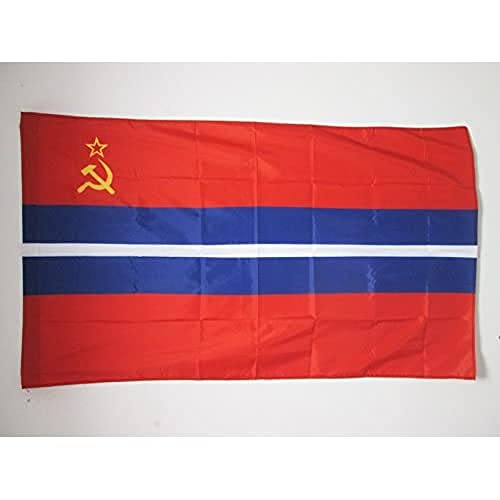 AZ FLAG, Kirghiz Soviet Socialist Republic Flag, 3x5 Ft, Kyrgyzstan SSR Banner with Sleeve, 100% Polyester, Fade Resistant