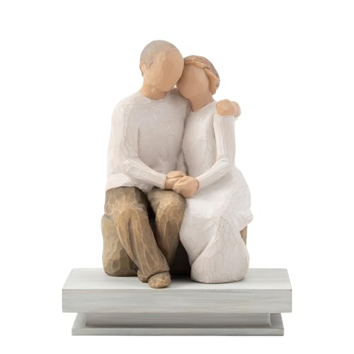 Willow Tree Handbemalte Figur zum Jahrestag, mit personalisiertem Regal