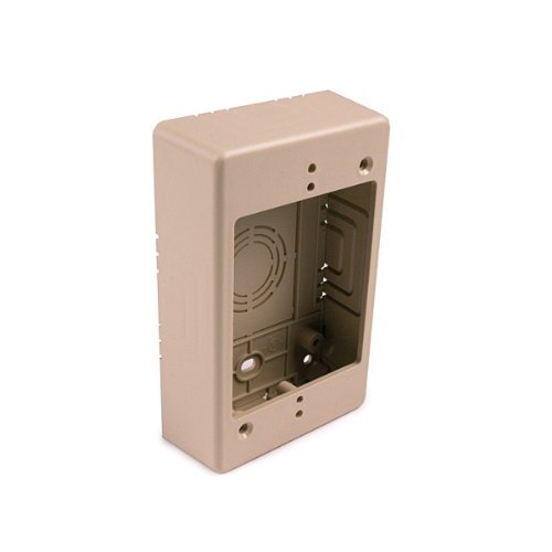 Hellermann Tyton TSRPI-JB1 Single Gang Junction Box, 1-1/4 Deep, PVC, Ivory by Hellermann Tyton