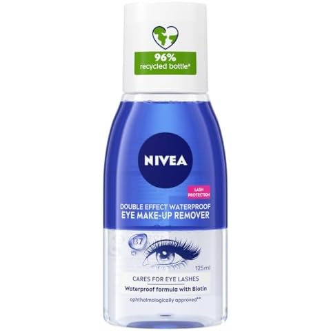 NIVEA Double Effect Waterproof Eye Make-Up Remover with Biotin Cover