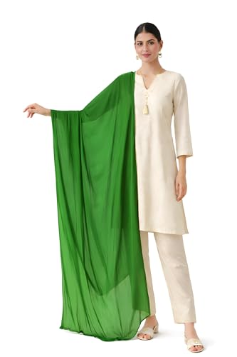 Image of MYRAH Chiffon Solid Casual Daily Use Dupatta For Women's & Girls Length - 2.50 Meter