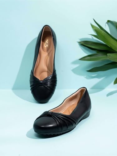 Image of Inc.5 Womens Womens Black Casual Solid Round Toe Slip on Ballerina Ballet Flat