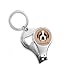 Brown Cute St.Bernard Dog Pet Animal Nail Nipper Ring Key Chain Bottle Opener Clipper
