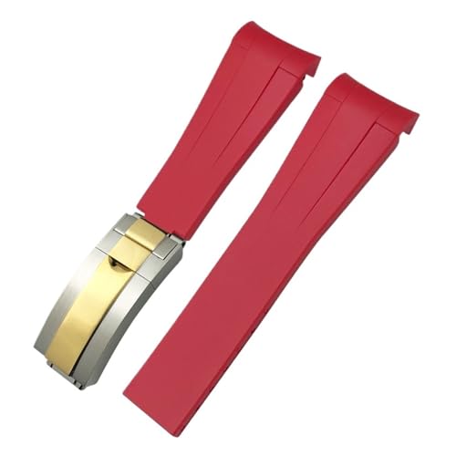 [-ł] 18mm 19mm 20mm 21mm 22mm J[uGh VRo[EHb`oh bNX Tu}[i GMT}X^[ fCgi EHb`ohc[Ή(Red-steel gold,21mm)