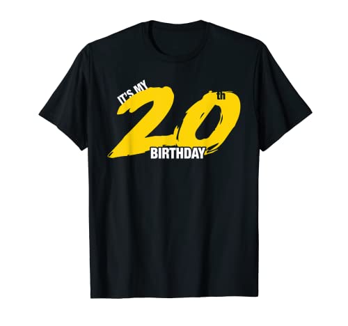 It's My 20th Birthday t shirt Diseño Gráfico Celebración Camiseta
