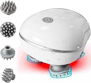Smart Electric Scalp Massager for Hair Growth & Migraine Relief | Waterproof Head Massager Vibrating Machine with Red Light Therapy | 4 Modes Electric Scalp Massage for Stress-image-29