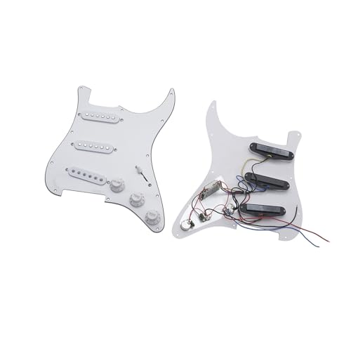 Pickguard guitare électrique blanc anti-rayures kit 3 pièces de guitare