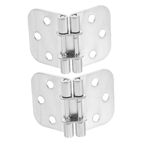 Happyyami 2pcs Heavy Duty Stainless Steel Folding Hinge for Boat Rv Yacht Hidden Door Hardware for Furniture Durable Strap Design for Convenient Storage and Transport