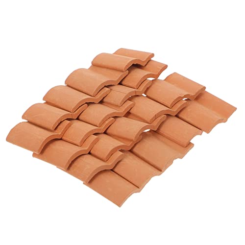 TOYANDONA 1 Jeu Mini Toit Rouge Tuiles Tuiles Miniatures Accessoires Modèle Figurine Carreaux Faux DIY Dollhouse Décoration de Jardin de Fées Brun DRN0Y15T49N0XGA342241WUD