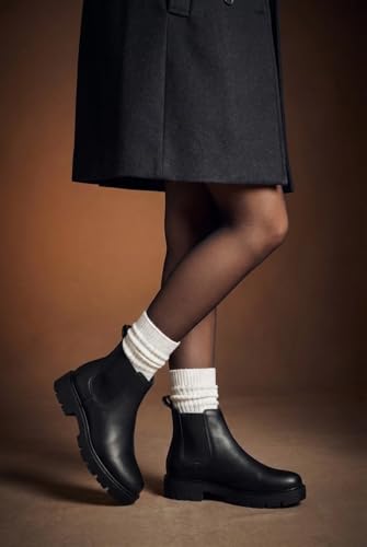Image of Big Fox Women's Chelsea Boots - Slip-On Ankle Boots with Lug Sole