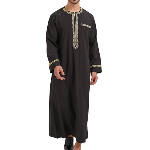 zhxinashu Muslim Thobe for Men Kaftan Mens Caftans Jubba for Mens Thobes