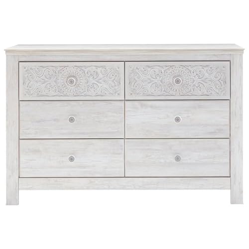 Signature Design by Ashley 6-Drawer Bedroom Dresser, Whitewash, Paxberry - image 5