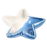 Ipetboom Bandeja Organizadora de Llaves y Joyas de Ligera con Diseño Marino Azul y Blanco para Escritorio y de Limpiar y Decorar Salas y Dormitorios
