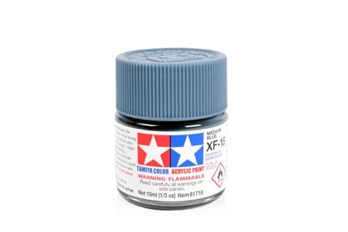 Tamiya Acrylic Mini XF-18 Medium Blue 10ml Paint Bottle