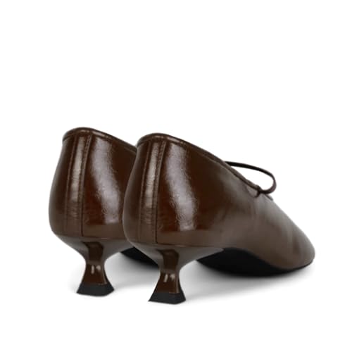 Women Ankle Strap Kitten Heel Pumps Round Closed Toe Mary Jane Low Kitten Heels Matte Casual 1 inch Low Heel Dress Shoes Slip On Comfort Chic Office Ladies Pumps Work Size 4-11 M US4