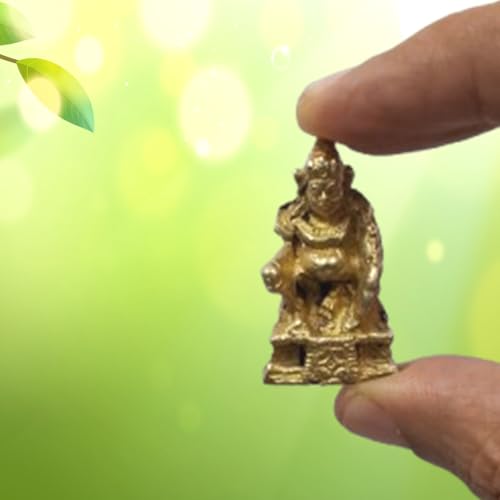 Estatua miniatura de bronce Kuber Dios Hindu de la riqueza miniatura 1
