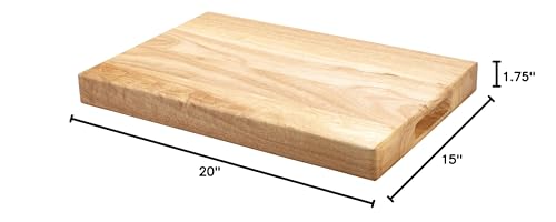 Tabla de cortar rectangular Winco 50.8x4.45x38.1 cm miniatura 4