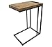 eHemco Slide Under Sofa C Table End Table Side Table with Coffee Top