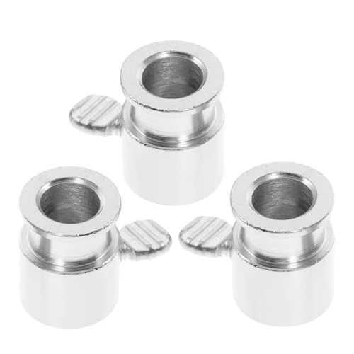 CAXUSD 3 Stück Grillspieß Stopper aus Verchromtem Stahl Drehspießhalter für Elektrogrills Spießfixierung für Sicheres Camping und Outdoor Grillen