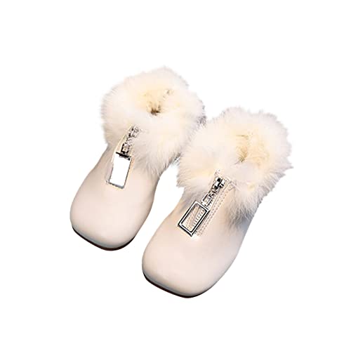Baby Indoor Shoes Fashion Autumn Winter Children Boots For Girls Flat Bottom Non Slip Solid Color Plush Warm Shoes