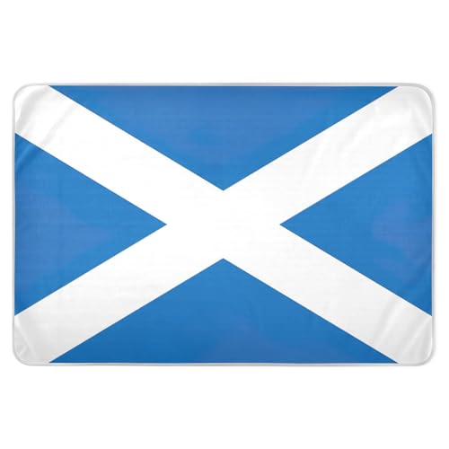 Scotland Saint Andrews Cross Flag Waterproof Pads, Reusable Underpads for Adults, Bed Wetting Mattress Pad