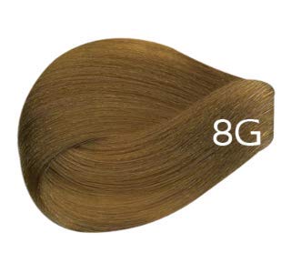 Vivitone Permanent Cream Color (8G Light Golden Blonde) 3oz. - 100% Grey Coverage, Long Lasting Shine, Made in Italy.