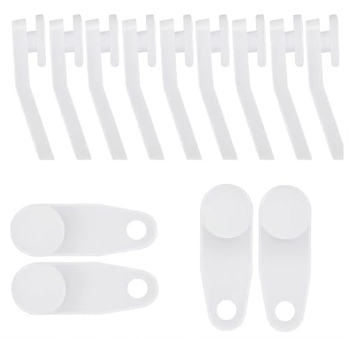 ZZYWWP 60 pcs-Curtain Hooks Curtain Track Hook Sliders Compatible with for Windows and Shower Curtains (White)