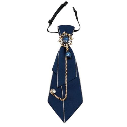 Adjustable Ties for Women Vintage Womens Tie with Crystal, Pre-Tied Neck Tie for Women Girls Party School Work Casual