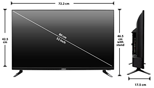 Image of AKAI 80 cm (32 Inches) HD Ready Smart LED TV AKLT32S-DFL9W (Black) | with Frameless Design