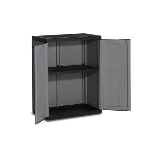 Kis Kunststoffschrank Jolly niedrig, 1 Stück, dunkelgrau/schwarz, 9733000 0444 01