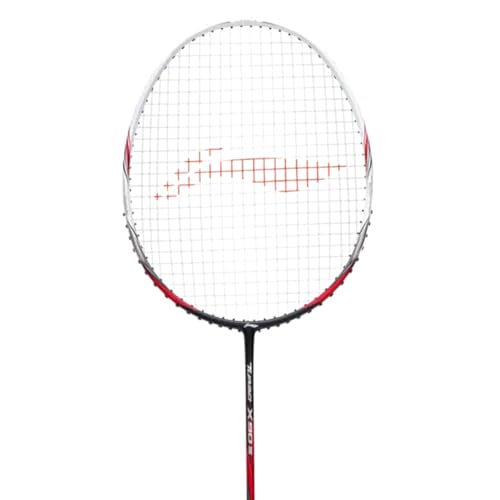 Image of Li-Ning Turbo X 90 III Unstrung Badminton Racket - G6 | Lightweight Graphite Frame for Power & Control | Black /White /Maroon | Ideal for Intermediates